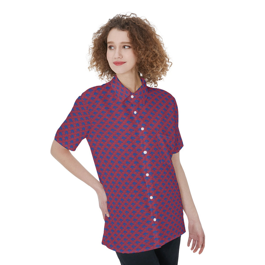 RSQ Womens XS Button Up Short Sleeve Shirt Lightweight Pocket